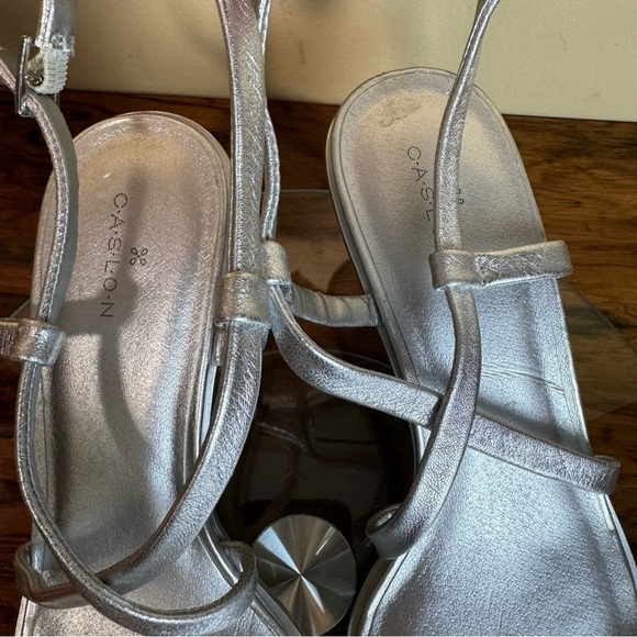 Caslon Paola Wedge Sandal in Silver metallic size 9.5 - Picture 5 of 16